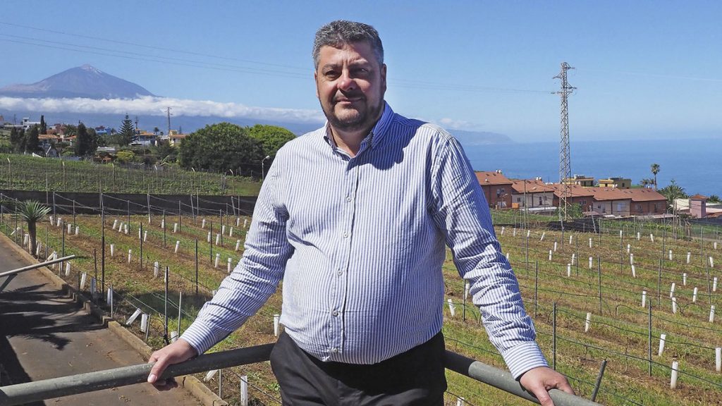 Esteban Reyes, presidente de la DO Tacoronte-Acentejo, que agrupa a más de 500 viticultores. J. L. C.