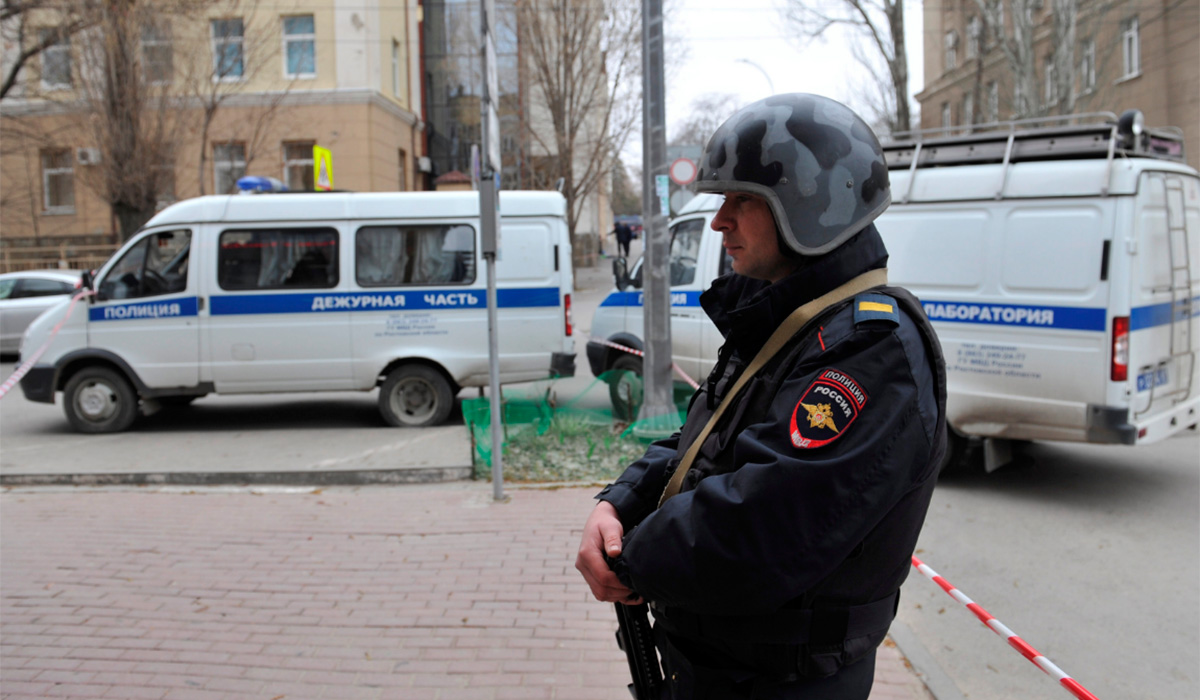 RUSIA POLICÍA EXPLOSIVO