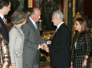 Adán Martín, en una recepción de los reyes Juan Carlos y Sofía. / DA