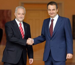 Adán Martín, con José Luis Rodríguez Zapatero en la Moncloa. / DA