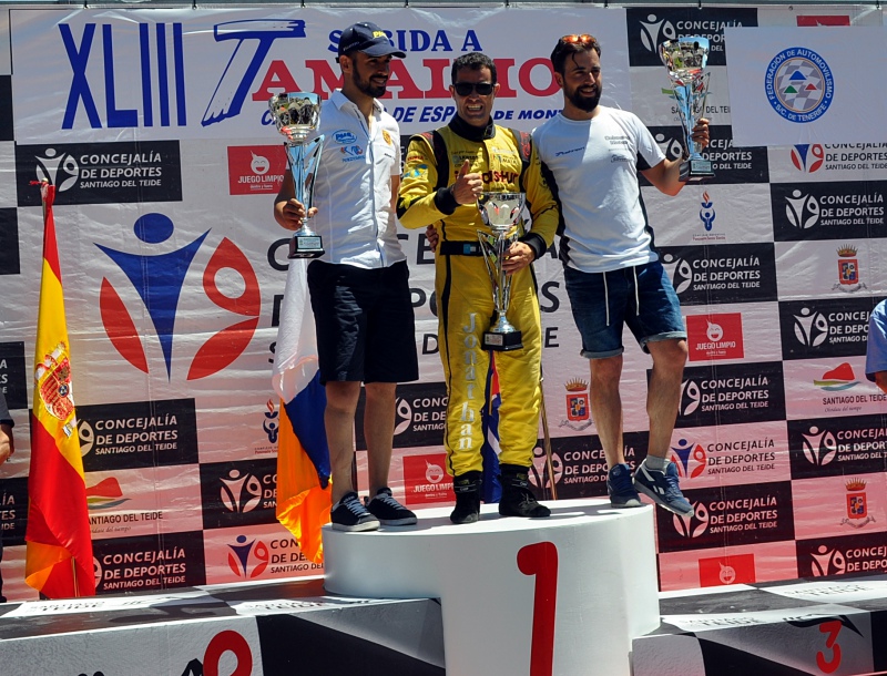 Podio Categoria 2 Jonathan Alvarez Javier Afonso y Cesar Rodriguez
