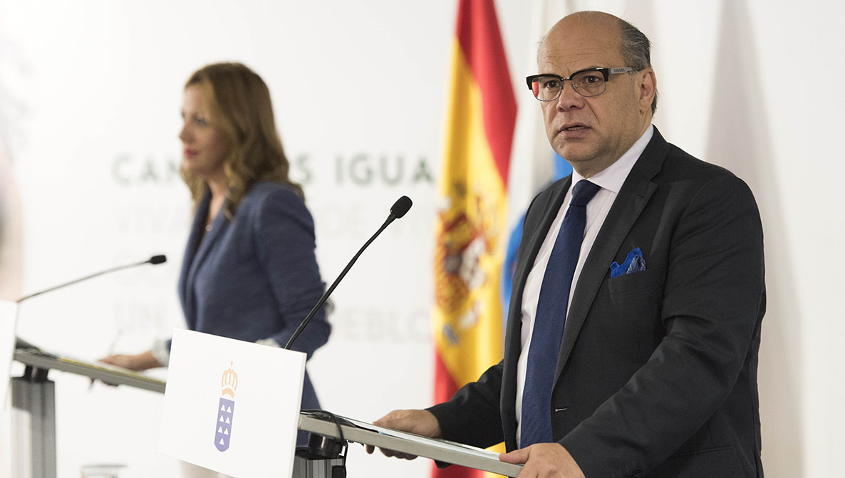 El consejero de Presidencia, José Miguel Barragán, en rueda de prensa. DA