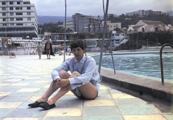 Paul en el Puerto de la Cruz durante su visita a Tenerife