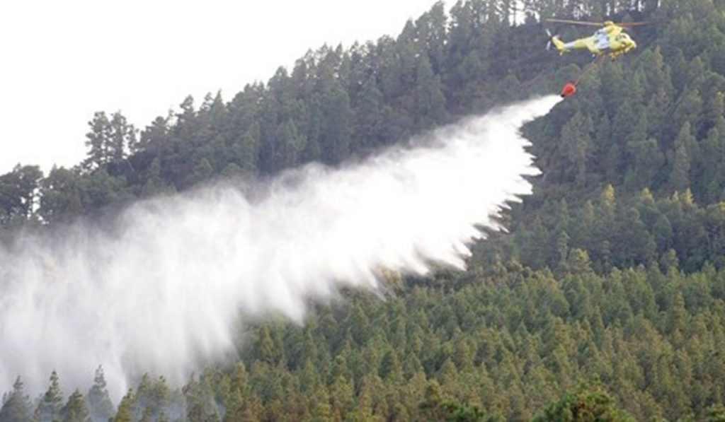 Imagen de efectivos combatiendo un conato de incendio en Tenerife. DA