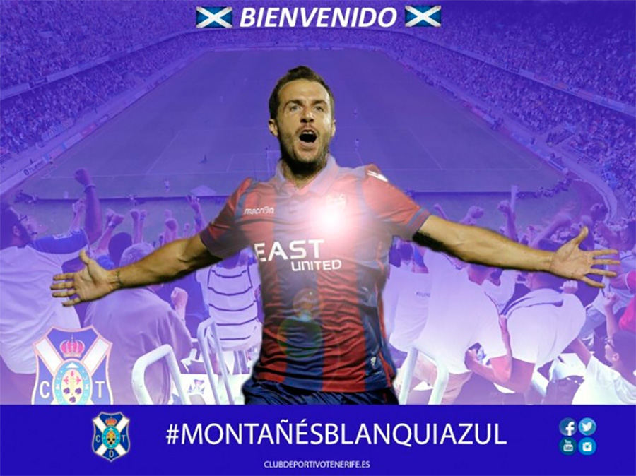 El Tenerife ficha al atacante Paco Montañés para las dos próximas temporadas