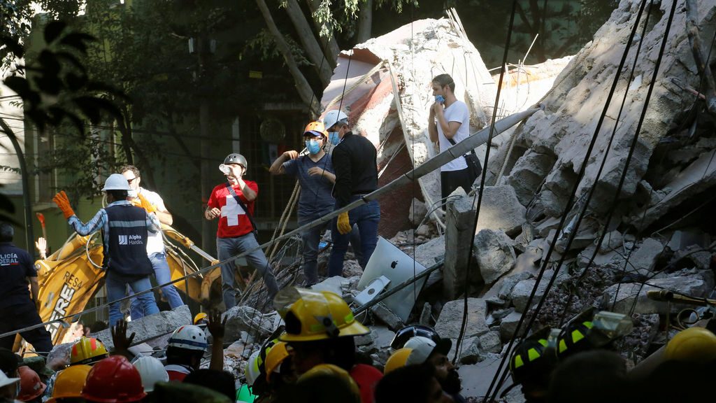 México DF es una de las zonas más afectadas por el terremoto. El Español