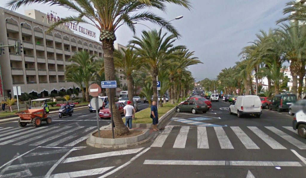Avenida Arquitecto Gómez Cuesta, en el municipio de Arona. Google Earth