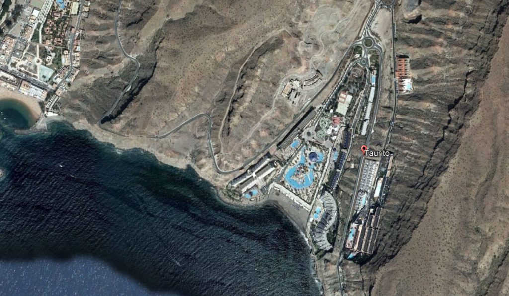 Carretera de Taurito a Mogán (Gran Canaria). Google Earth
