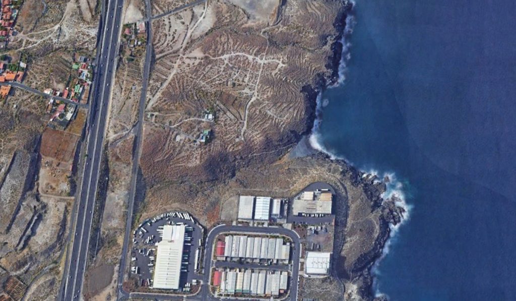 Playa Samarines del municipio tinerfeño de Candelaria. Google Earth