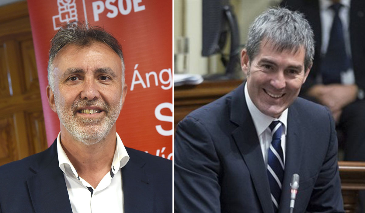 El secretario general del PSOE en Canarias, Ángel Víctor Torres, y el presidente Fernando Clavijo (CC). DA