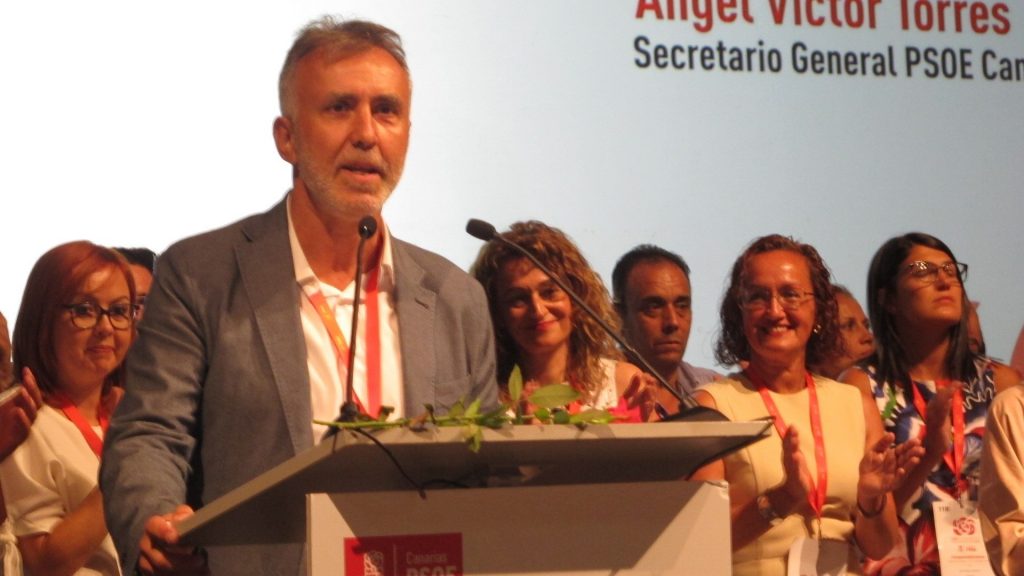 Ángel Víctor Torres, secretario general del PSOE durante el Congreso regional de la formación | EP