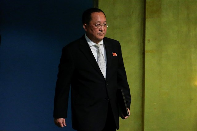 El ministro de Asuntos Exteriores de Corea del Norte, Ri Yong Ho. | Europa Press