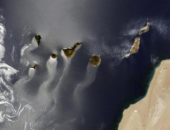 Foto de Canarias desde el espacio finalista del concurso de la NASA a foto del año 2014