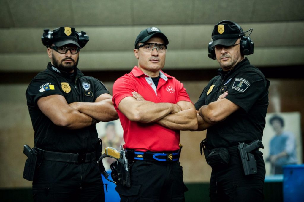 Jorge Gutiérrez, Eduardo de Cobos y Luis Álvarez, antes de iniciar un entrenamiento. Fran Pallero