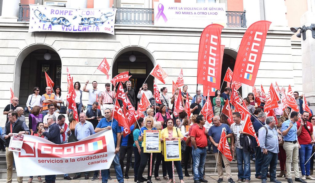 Concentración sindical en Santa Cruz de Tenerife. Sergio Méndez