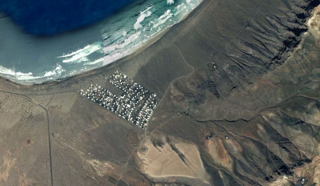 Vista aérea de Las Nieves, en el municipio de Teguise. Google Earth