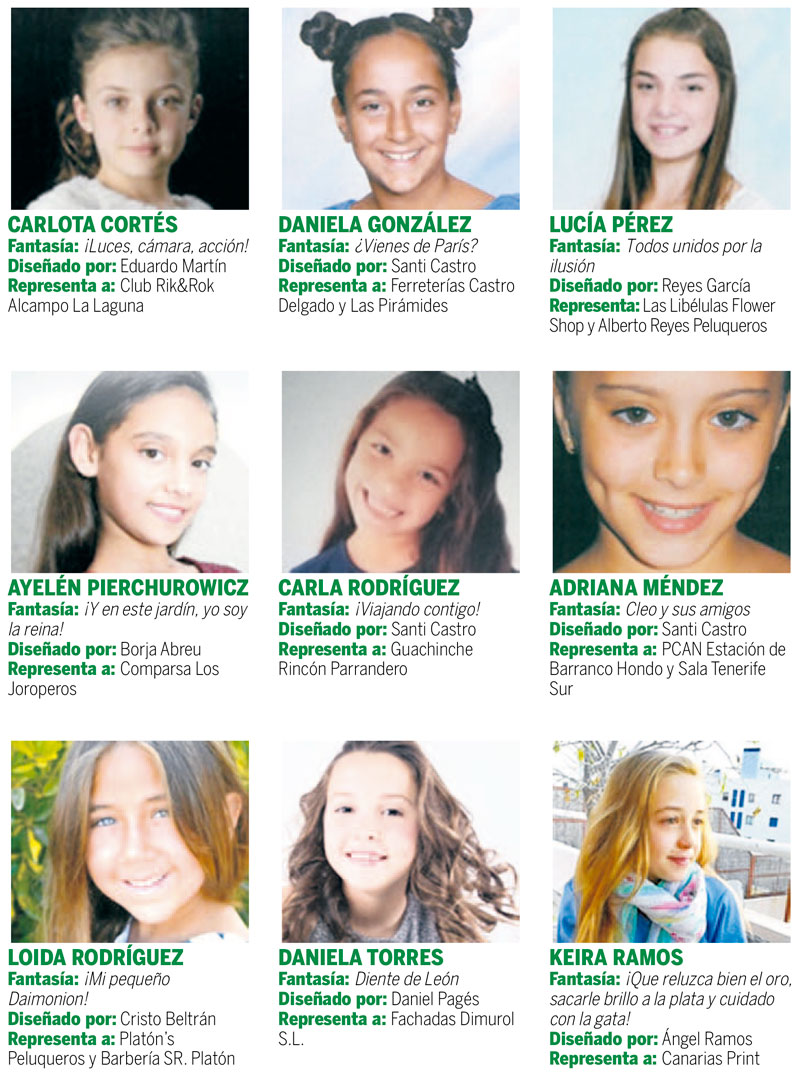 CANDIDATAS REINA INFANTIL 2018