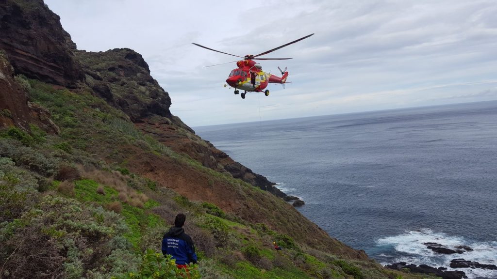 Lugar en el que ha sido encontrado el cuerpo del senderista. / BOMBEROS DE TENERIFE