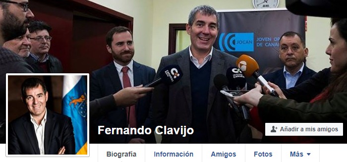 Perfil falso de Fernando Clavijo. / FACEBOOK