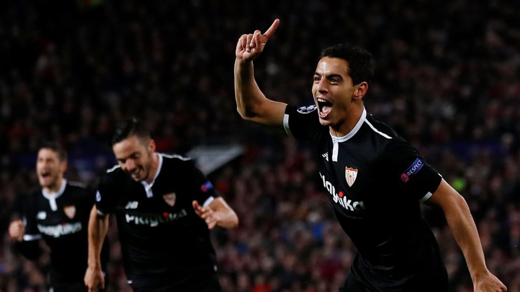 Ben Yedder celebra uno de sus goles al United | El Español