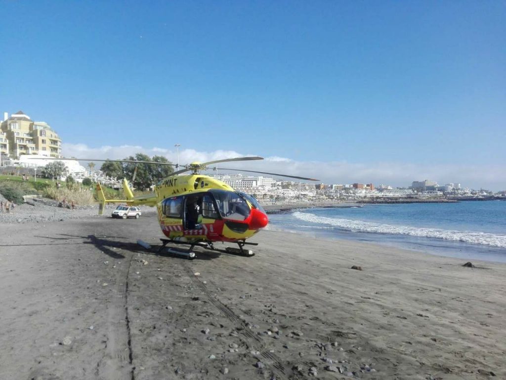 Helicóptero en la Playa de Fañabé | DA