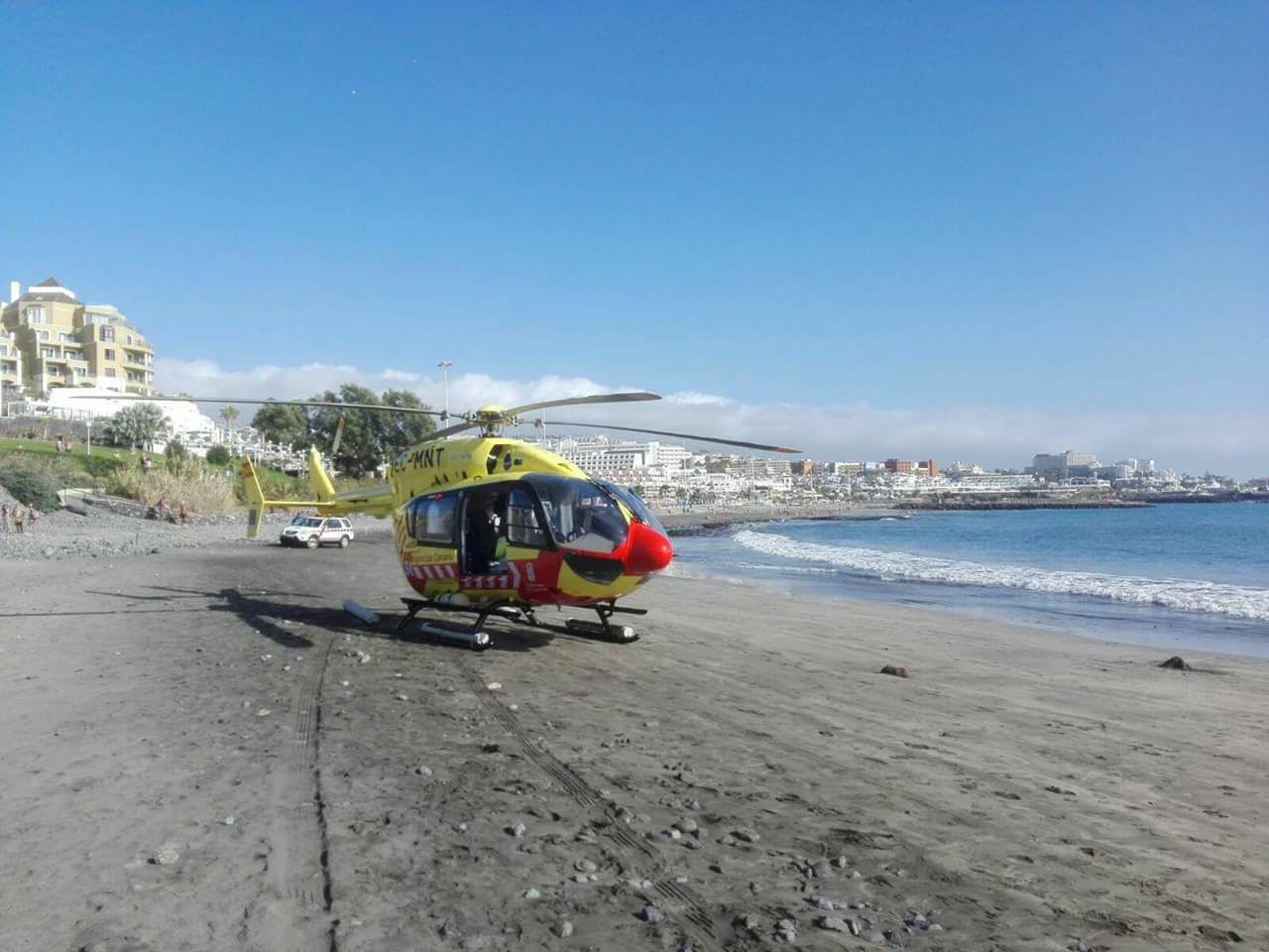 Helicóptero en la Playa de Fañabé | DA