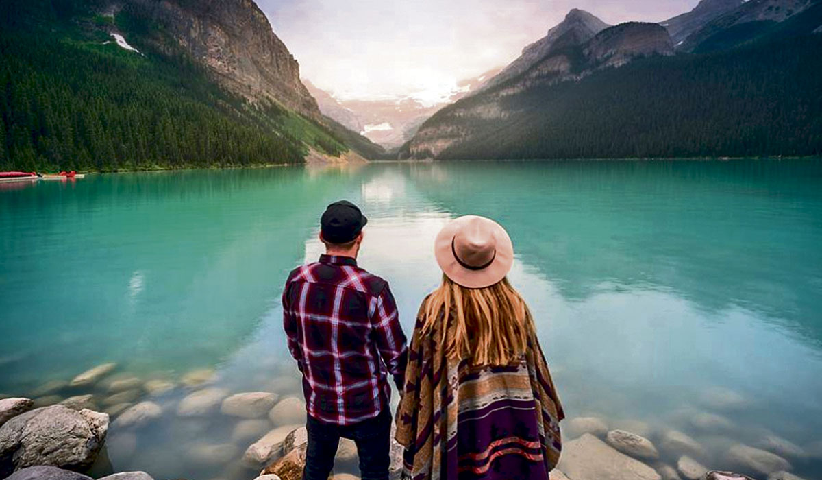 Efrén y Zaira, en el Lago Louise, en Alberta, en Canadá. Efrén Yanes