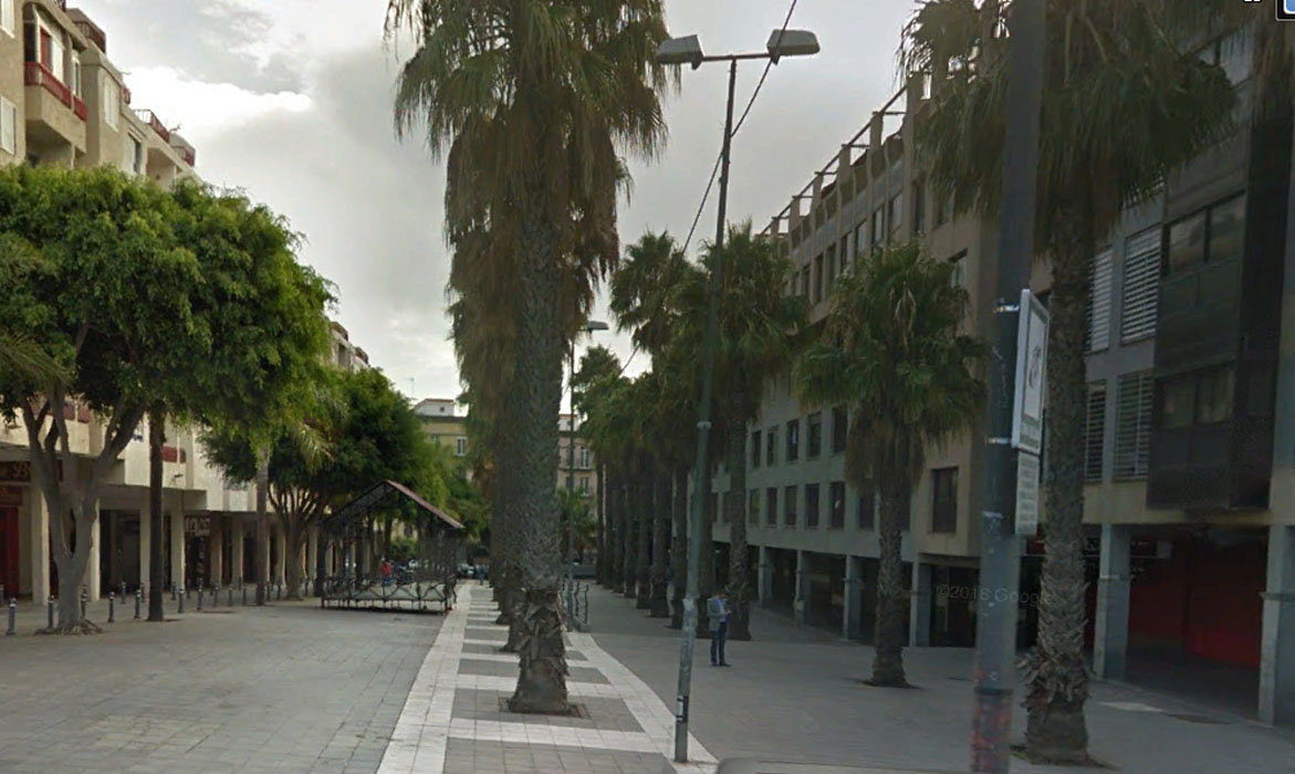 Zona del Cuadrilátero, en La Laguna (Tenerife). Google Earth