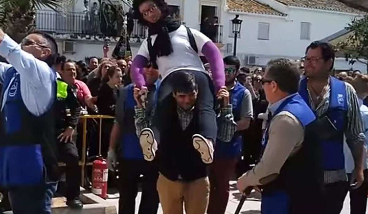 'Quema de Judas' en la localidad sevillana de Coripe. EL ESPAÑOL