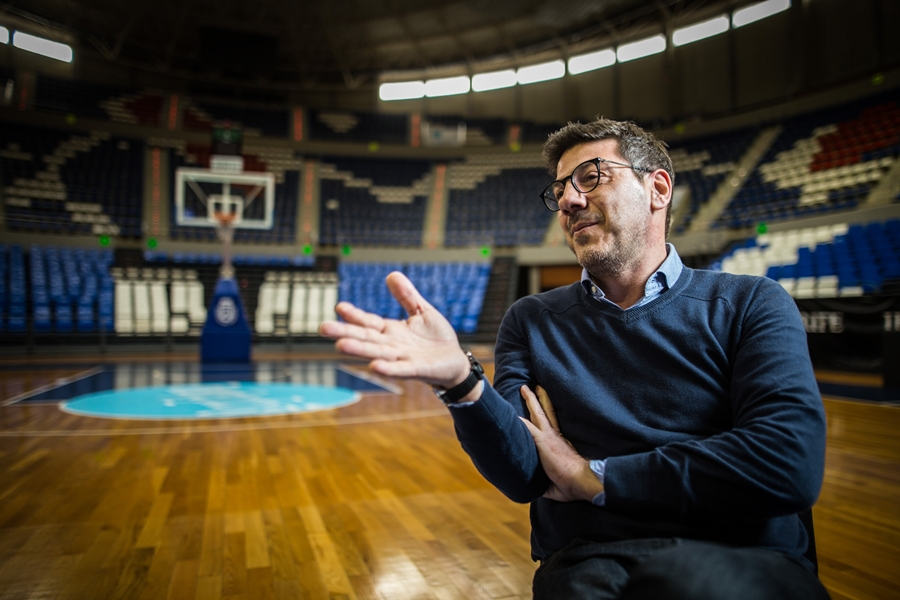 El técnico griego ha señalado que se encuentra feliz en la Isla y en el CB Canarias. Andrés Gutiérrez