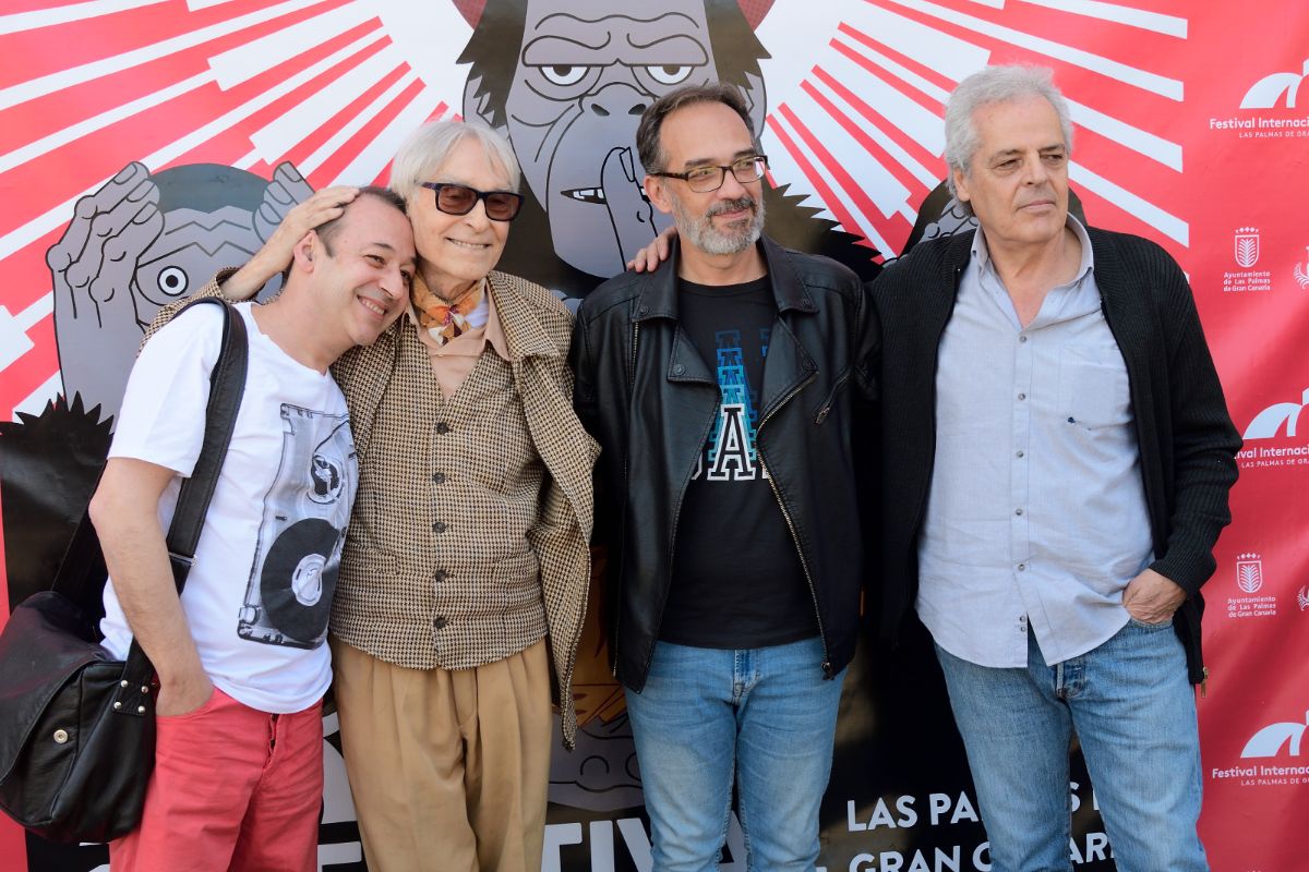 Sigfrid Monleón, Pepe Dámaso, Luis Miranda y Andrés Santana. Festival de Cine de Las Palmas
