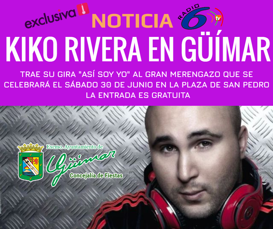 Kiko Rivera llaga a Tenerife para el Gran Merengazo