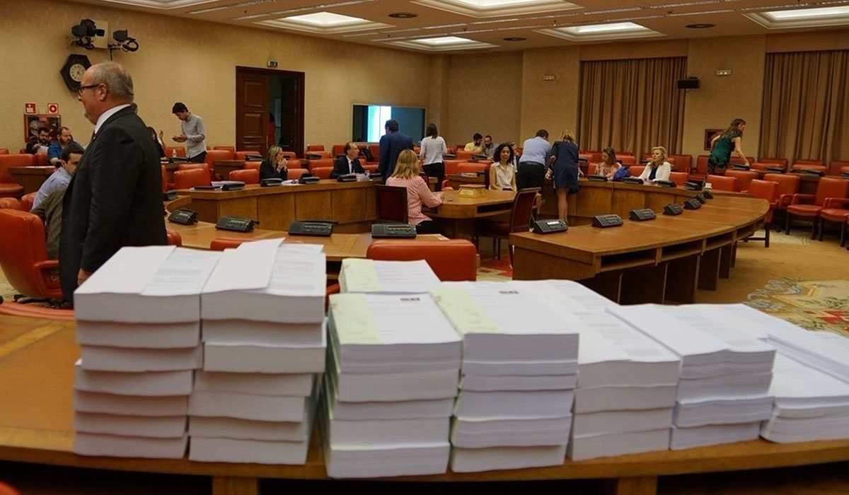 Imagen de una reunión de la Comisión de Presupuestos del Congreso de los Diputados. EP