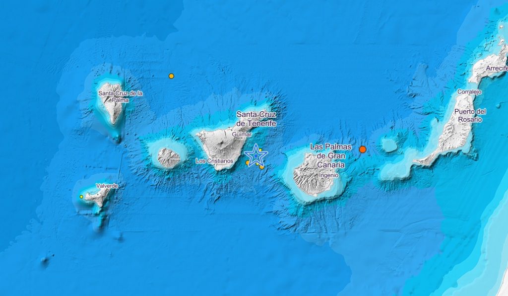 Últimos terremotos registrados por el IGN en Canarias. / IGN