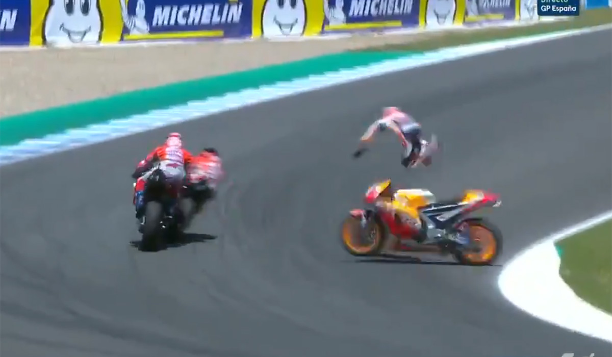 CAÍDA LORENZO PEDROSA Y DOVIZIOSO