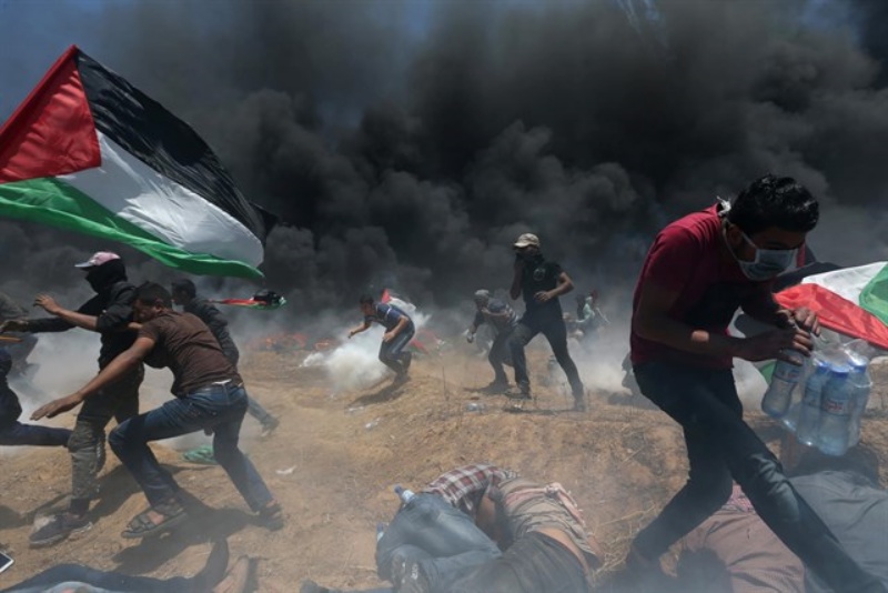 Protestas en Gaza por el traslado de la embajada de EEUU a Jerusalén. / EP