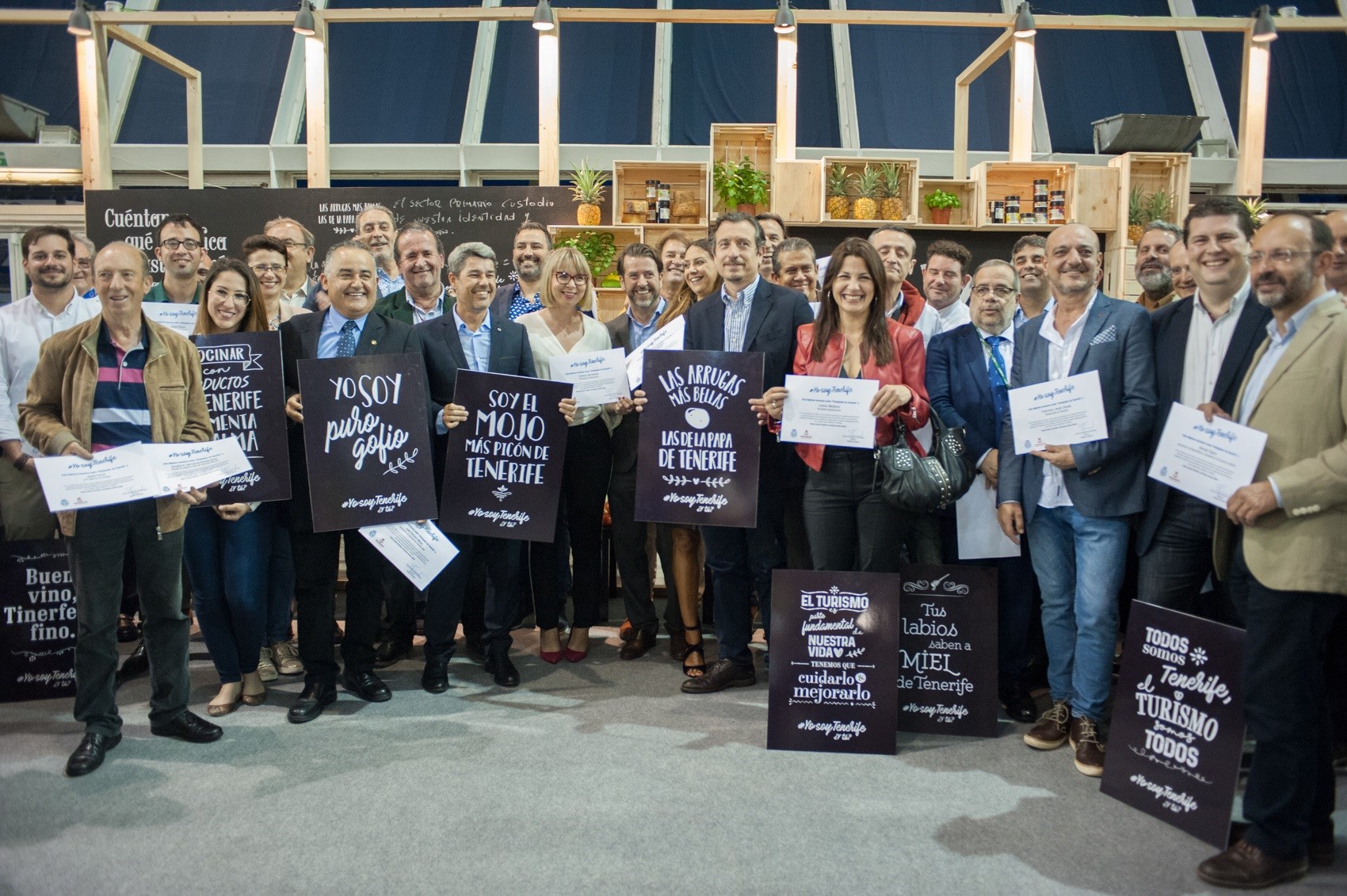 Presentación de la campaña Medio centenar de representantes de la gastronomía se suman a la campaña #YosoyTenerife. / EP