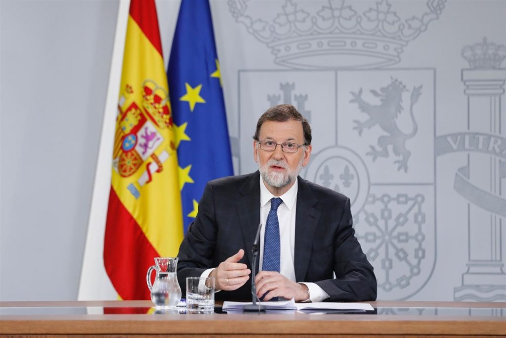 Mariano Rajoy comparece tras presentar el PSOE una moción de censura. | EP