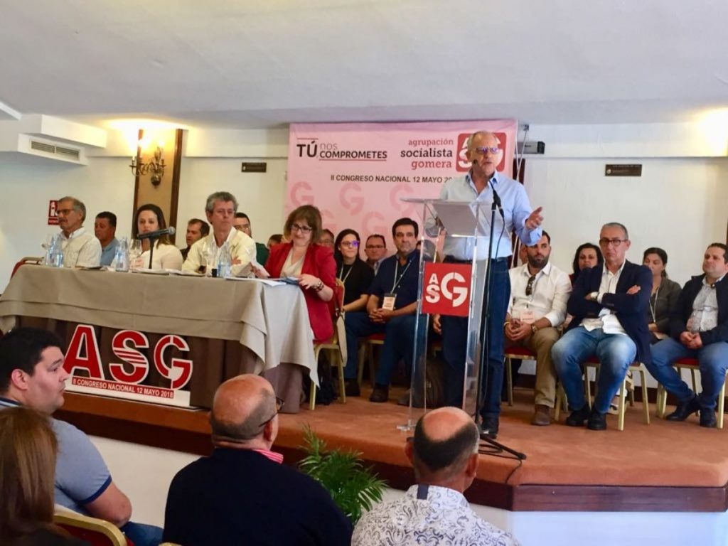 Casimiro Curbelo, en el segundo congreso de Agrupación Socialista Gomera. DA