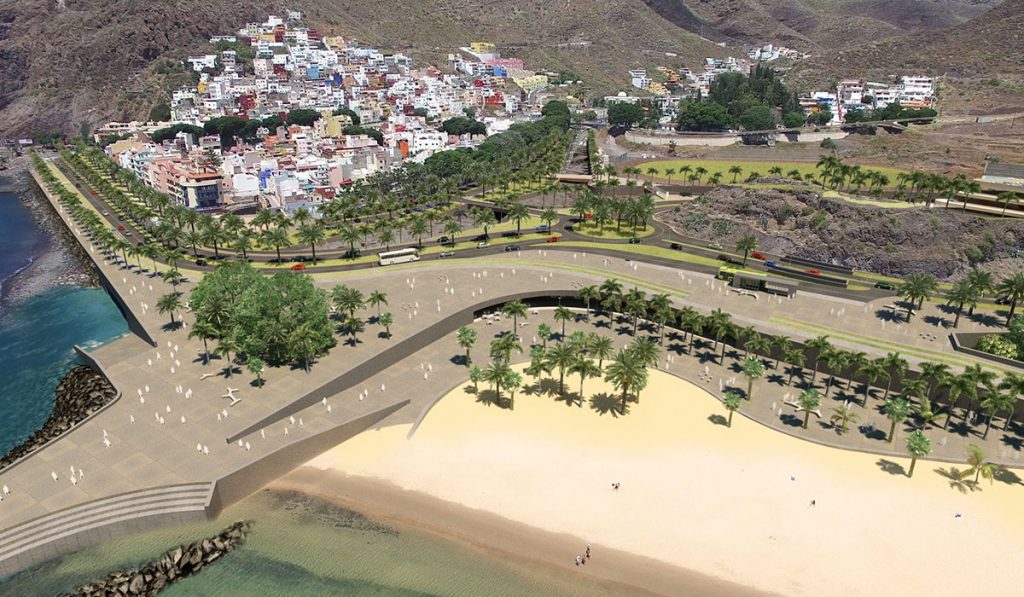 El proyecto para la futura playa de Las Teresitas fue presentado en el verano de 2016 y, casi dos años después, todo sigue prácticamente igual en lo que a infraestructuras se refiere. DA