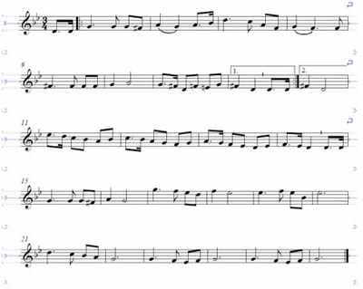 Fragmento de la partitura del Himno de Canarias. | DA