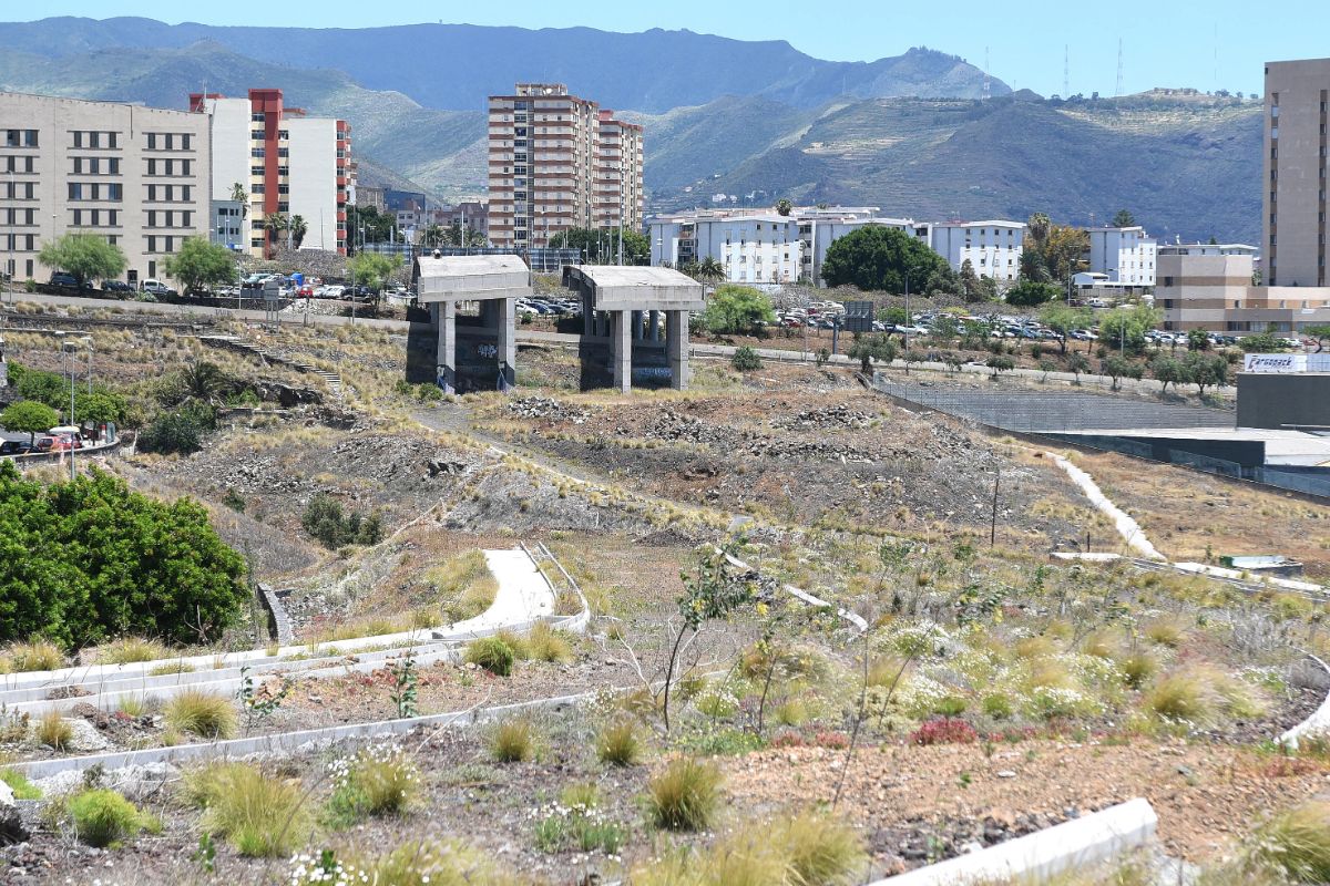 Imagen de la situación de la obra que conecta Ofra con la TF-2, clave para la conectividad de Las Moraditas y San Matías. / FOTO: Sergio Méndez