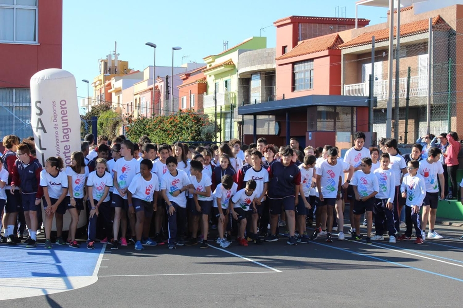 La implicación de alumnos, padres y personal docente con la carrera solidaria fue total . Diario de Avisos