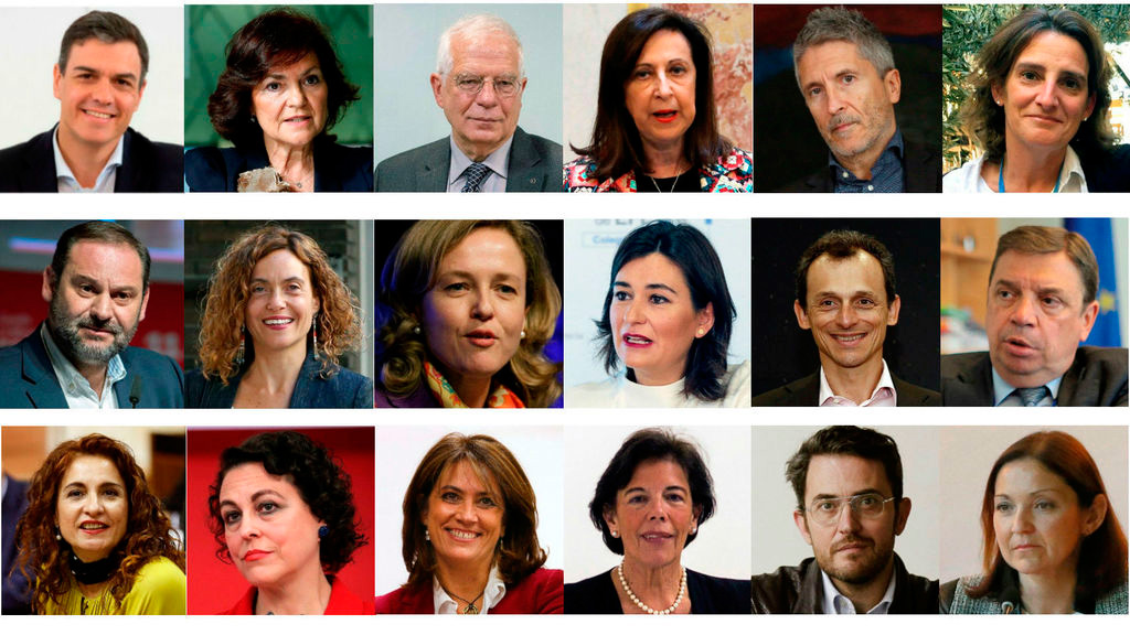 MINISTROS GOBIERNO PEDRO SÁNCHEZ