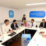 Asier Antona junto a los presidentes insulares del PP