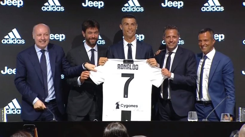 Presentación de Cristiano Ronaldo en la Juventus. / EE