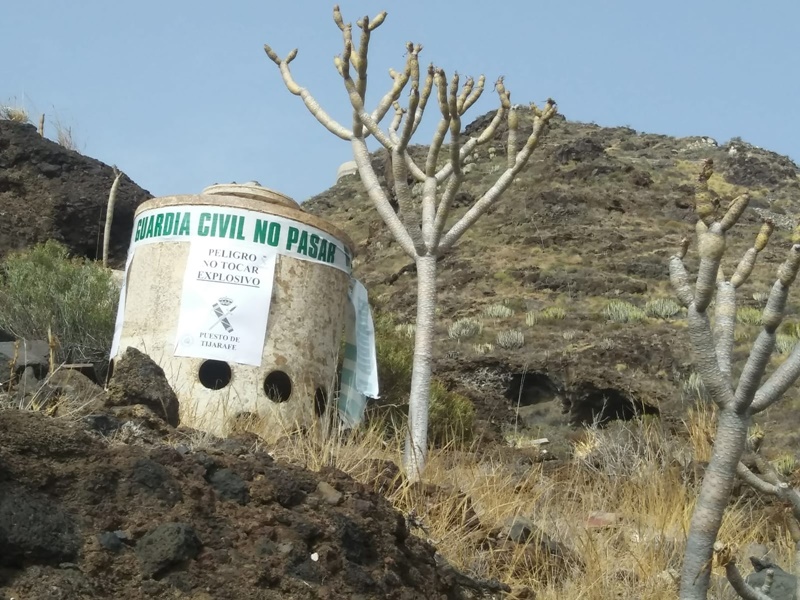Hallan una carga de profundidad cerca de la costa de Tijarafe