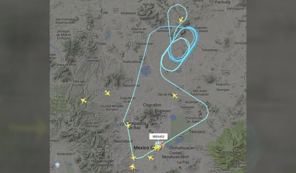 Un avión de Iberia con destino Madrid aterriza de emergencia. Twitter