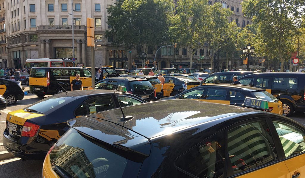 Huelga de taxis en Barcelona. | EP