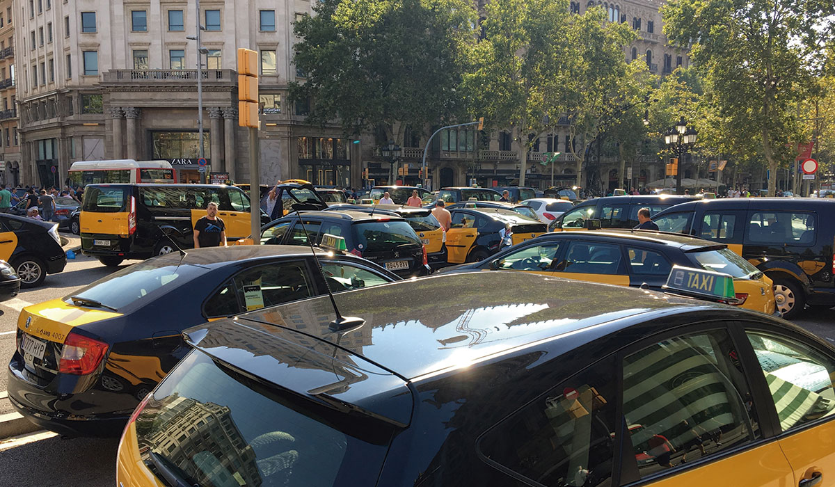 Huelga de taxis en Barcelona. | EP